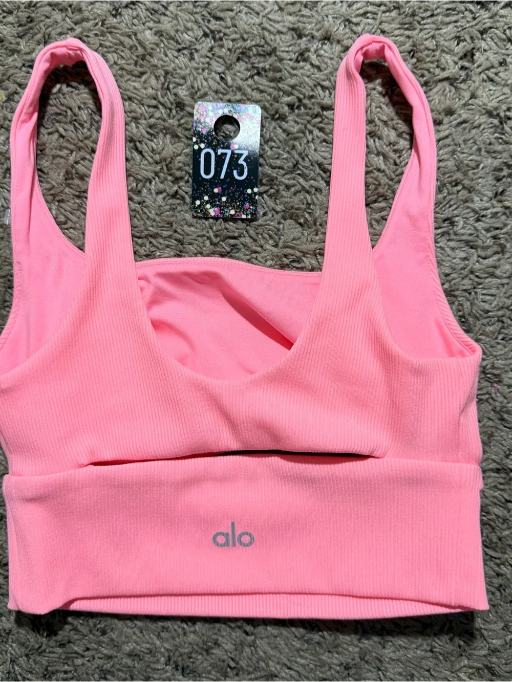 Alo Yoga Slit Bra Paradise Pink Size XS